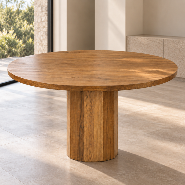 Atlant Designer Round Natural Wood Dining Table for Kitchen photo