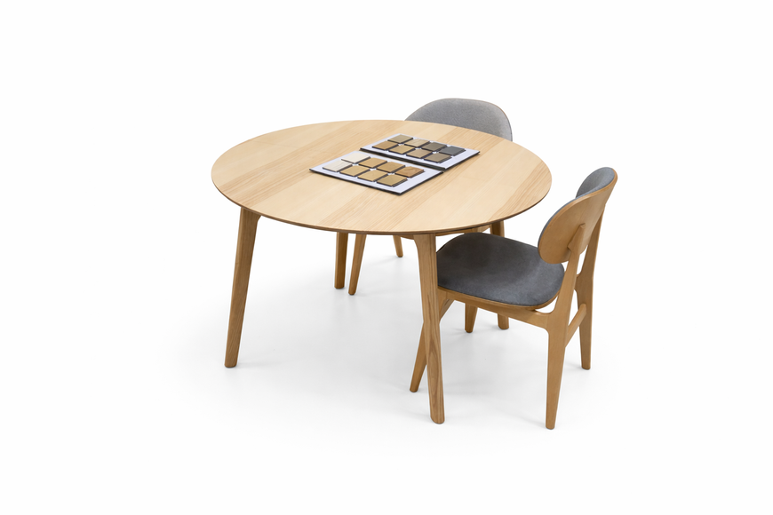 Round dining table &ldquo;Jim&rdquo; 90 cm made of ash wood photo