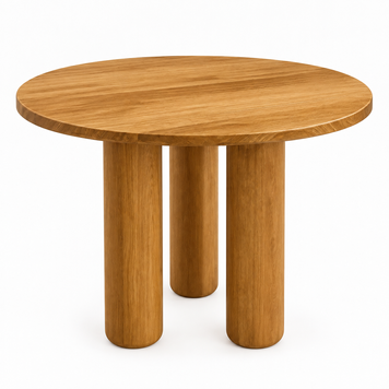 Round kitchen table "Rio" 80 cm made of solid ash wood photo