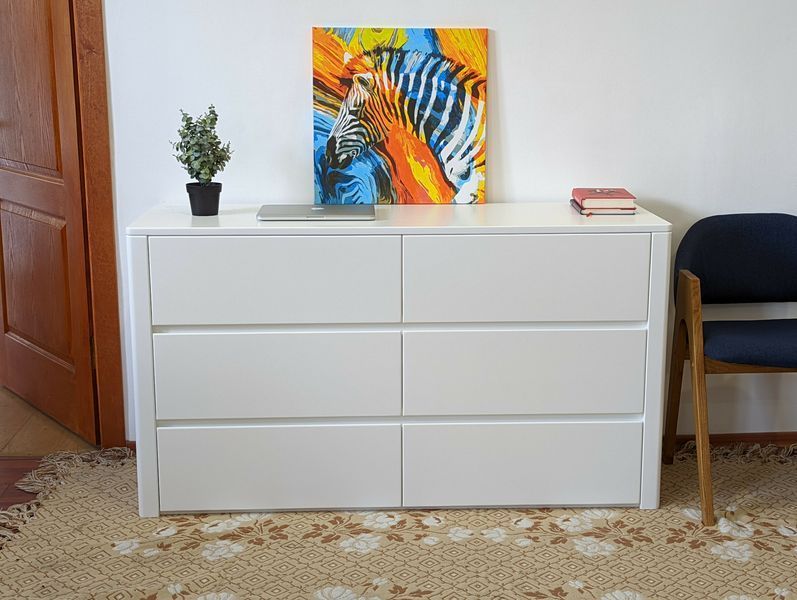 Wide "Eco" Dresser with 6 Drawers Made of Natural Wood Blum photo