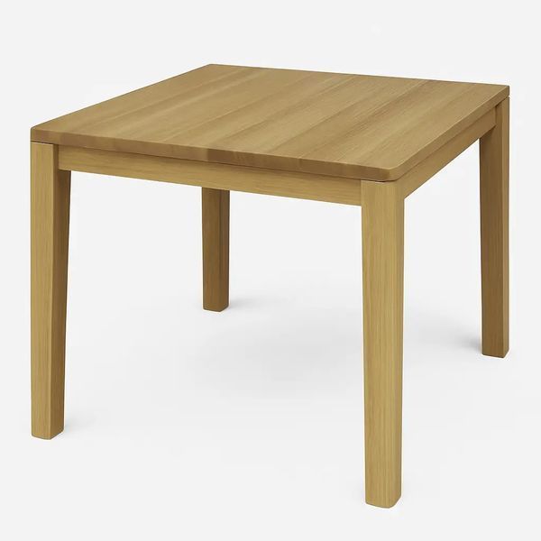 Square kitchen table "Bill" 80x80 cm made of solid ash wood photo