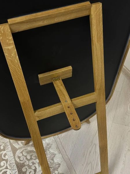 Capsule-Shaped Full-Length Mirror in a Natural Wood Frame for Bedroom photo
