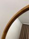 Capsule-Shaped Full-Length Mirror in a Natural Wood Frame for Bedroom