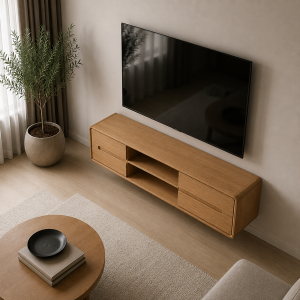 "Nord" Wall-Mounted TV Stand with 4 Drawers for Living Room photo