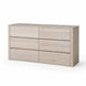 Ash wood chest of drawers "Eco" with 6 drawers for bedroom Blum 005 photo 1