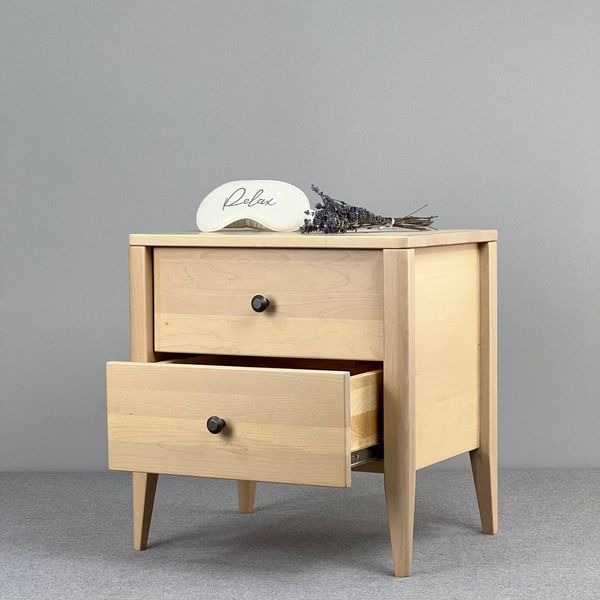 Wooden bedside table "Hygge" in Scandinavian style photo