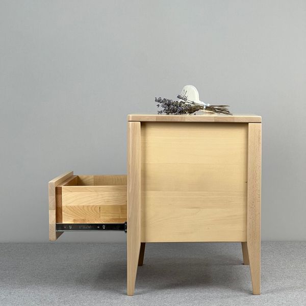 Wooden bedside table "Hygge" in Scandinavian style photo