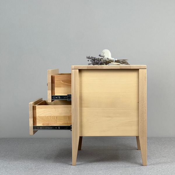 Wooden bedside table "Hygge" in Scandinavian style photo