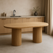 The "Oscar" 160х80 cm wooden table made of natural wood for the kitchen