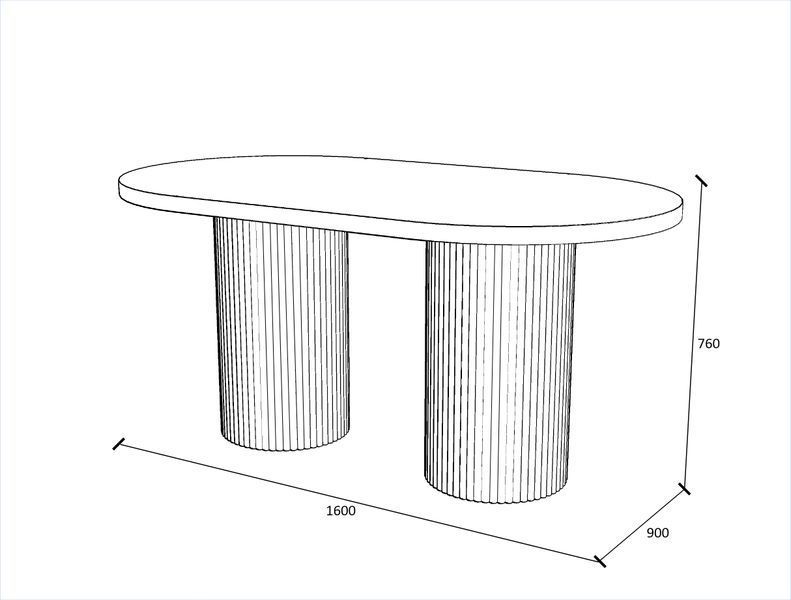 The "Oscar" 160х80 cm wooden table made of natural wood for the kitchen photo