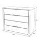 "Oreo" wooden chest of drawers for the bedroom made of solid wood with White staining *42070 photo 11