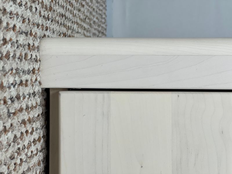"Oreo" wooden chest of drawers for the bedroom made of solid wood with White staining photo