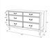 Wooden dresser "Monet" with 6 drawers and an Ash wood countertop. *72080 photo 7