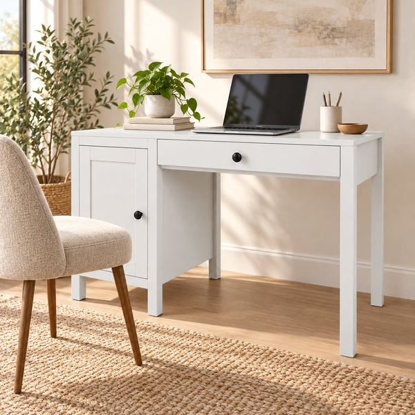 "James" writing desk made of natural wood photo