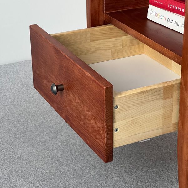 Wooden bedside table "Hygge" with a niche Ash wood, BLUM photo