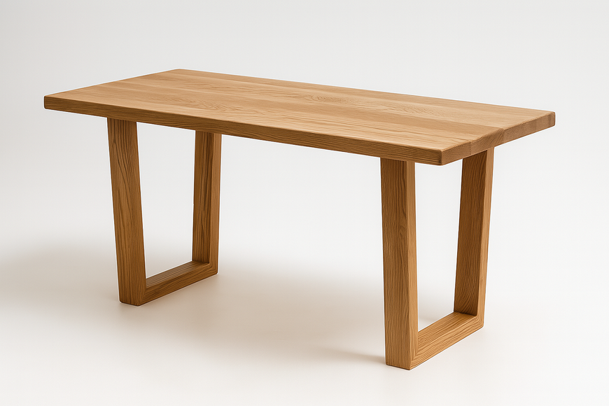 Rectangular kitchen table "Kelly" 120x70 made of solid ash wood photo
