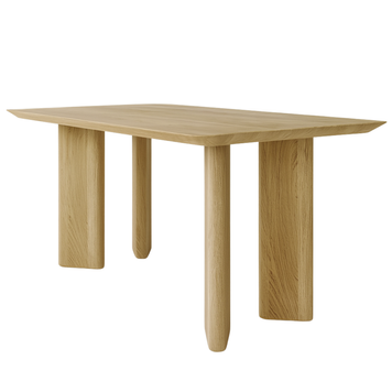 Rectangular kitchen table "Daisy" made of solid ash wood photo