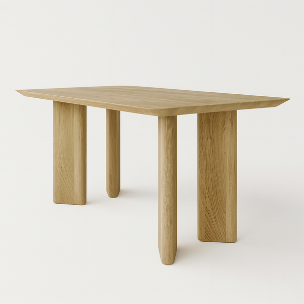 Rectangular kitchen table "Daisy" made of solid ash wood photo