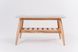 "Merli" bench made of solid wood for the living room