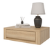 "Eco" Wall-Mounted Bedside Table Made of Solid Ash Wood
