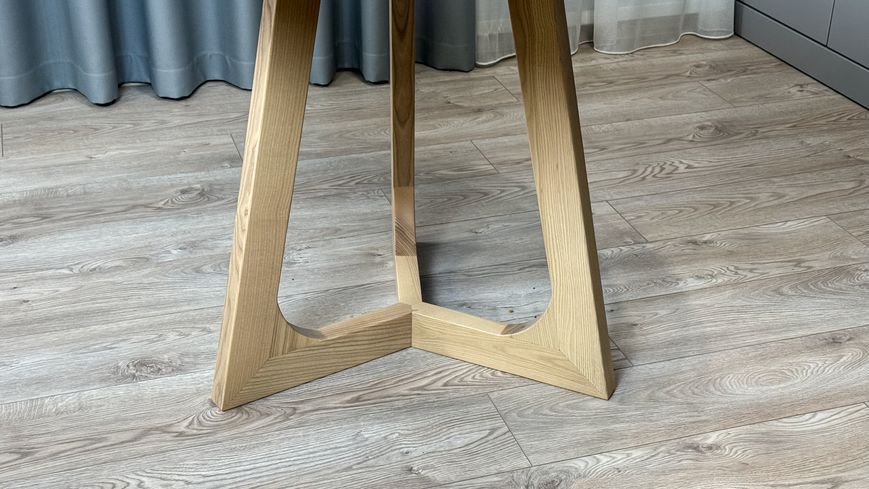 Round table "Oldi" 100 cm made of solid ash wood photo