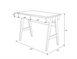 Writing desk "Orion" made of natural wood in white color 0025 photo 5