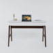Writing desk "Orion" made of natural wood in white color 0025 photo 3
