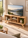 Nord Modern Solid Ash Wood TV Stand with Open Shelves for the Living Room NORD - 119 photo 3
