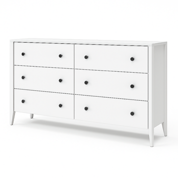 Wooden dresser "Hygge" 140 cm with 6 drawers in Scandinavian style photo